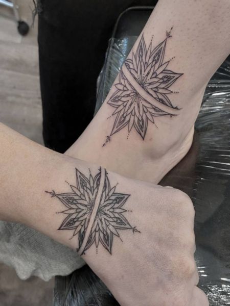 Mother Daughter Mandala Tattoo