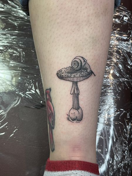 Mushroom Ankle Tattoo