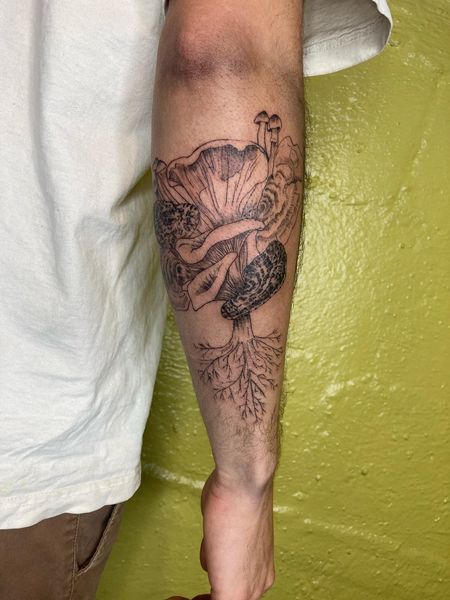 Mushroom Arm Tattoo