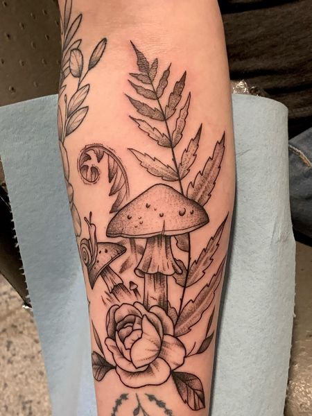 Mushroom Forearm Tattoo