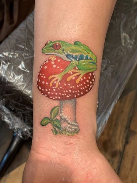 Mushroom Wrist Tattoo