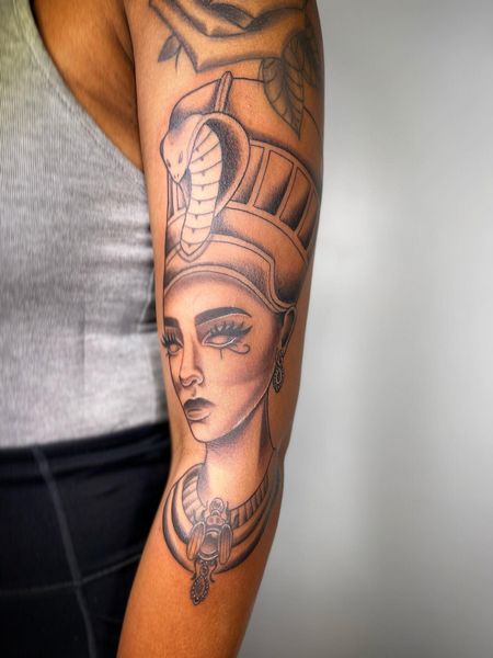 Nefertiti Arm Tattoo