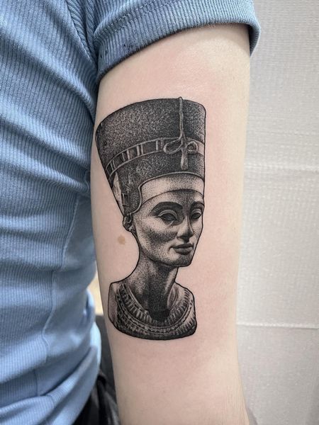 Nefertiti Biceps Tattoo