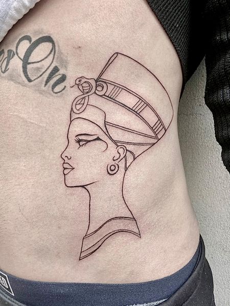 Nefertiti Rib Tattoo
