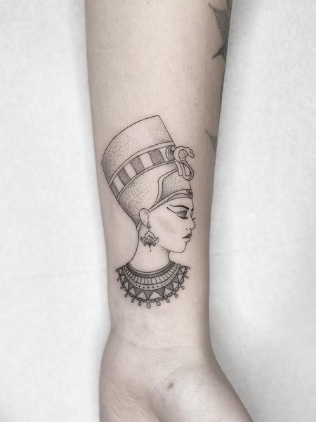 Nefertiti Wrist Tattoo