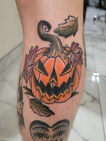 New School Halloween Tattoo