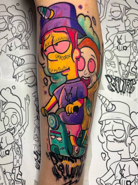 New School Simpson Tattoo