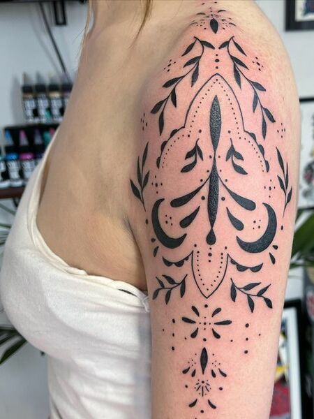 Ornament Shoulder Tattoo