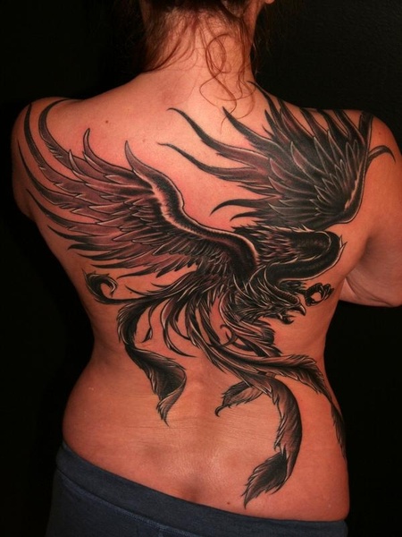 Phoenix Back Tattoos