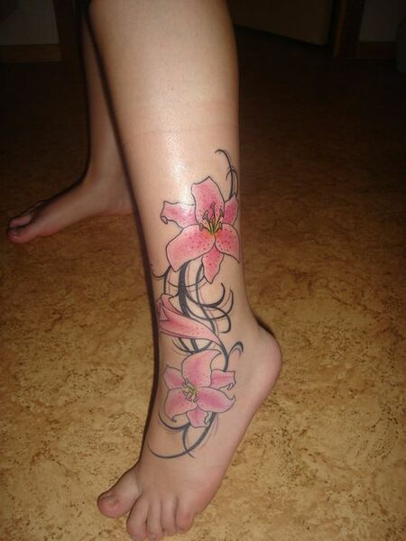 Pink Lily Tattoo