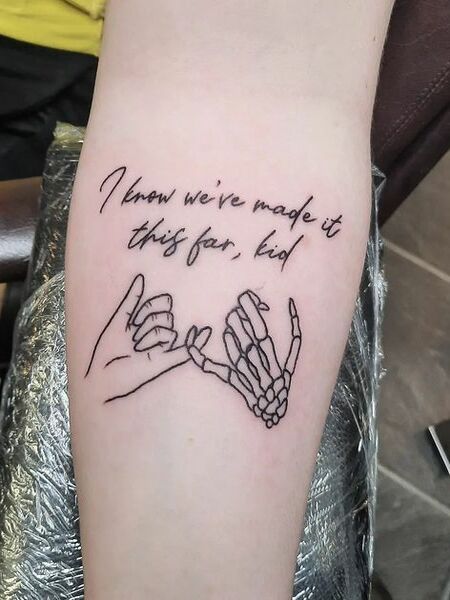 Pinky Promise Skeleton Hand Tattoo