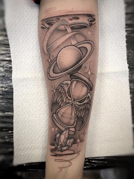 Planet Forearm Tattoo