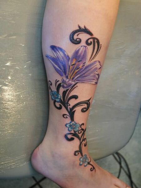 Purple Lily Tattoo