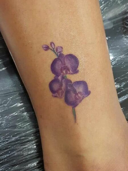 Purple Orchid Tattoo