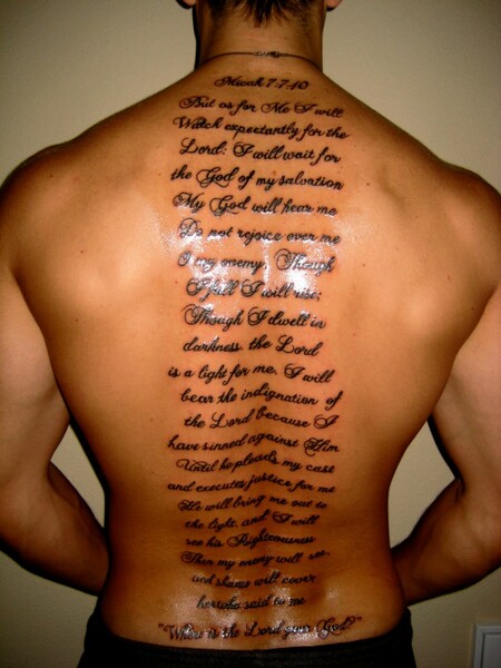 Quote Back Tattoo