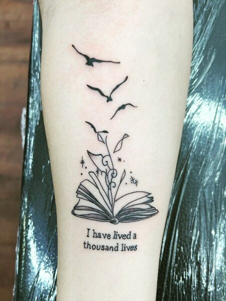 Quote Book Tattoo