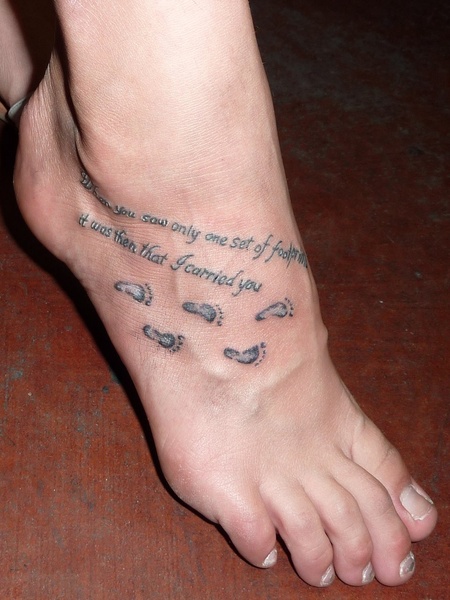 Quote Foot Tattoo