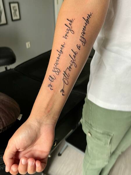 Quote Tattoo On Forearm