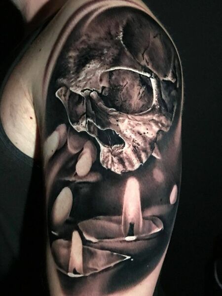 Realistic Skull Tattoo