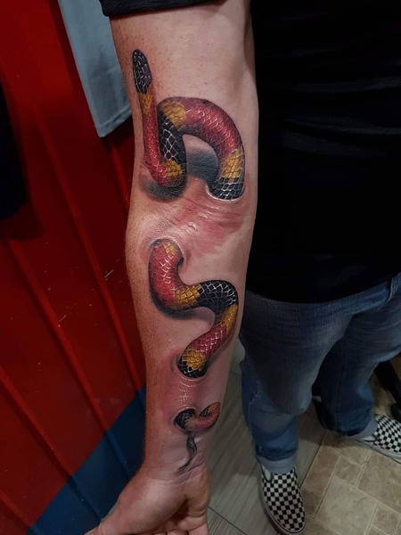 Realistic Snake Tattoo