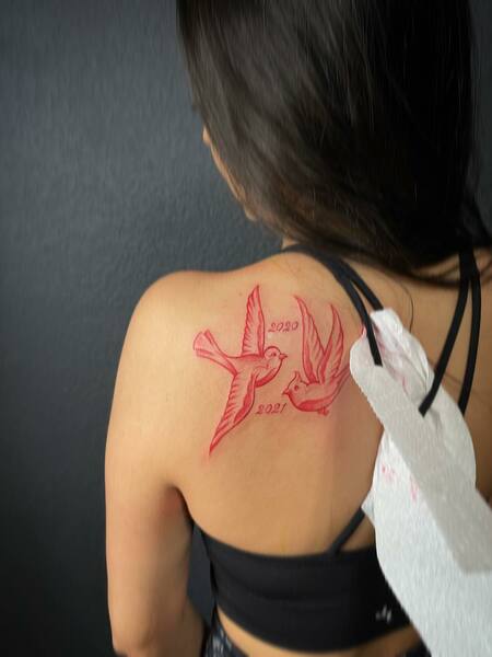 Red Bird Tattoo