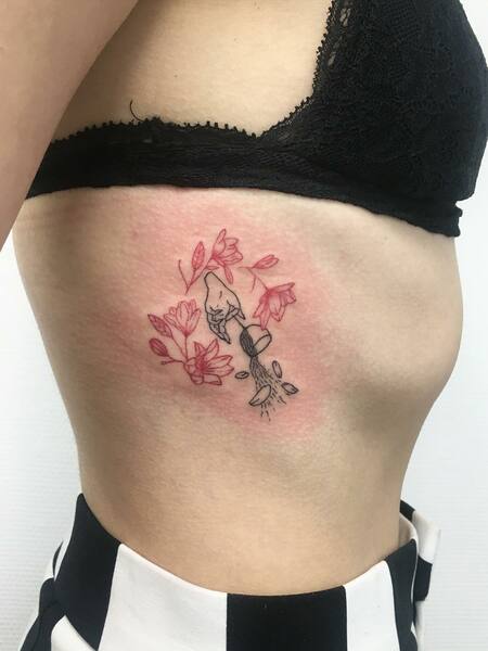 Red Flower Tattoo