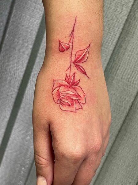 Red Hand Tattoo