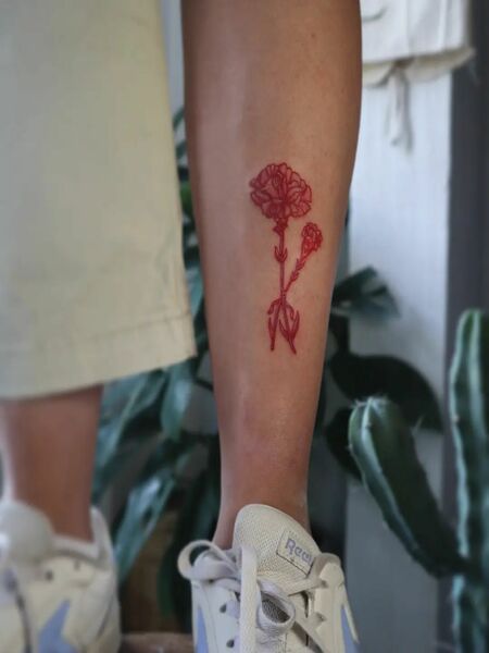 Red Leg Tattoo