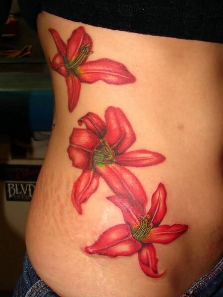 Red Lily Tattoo