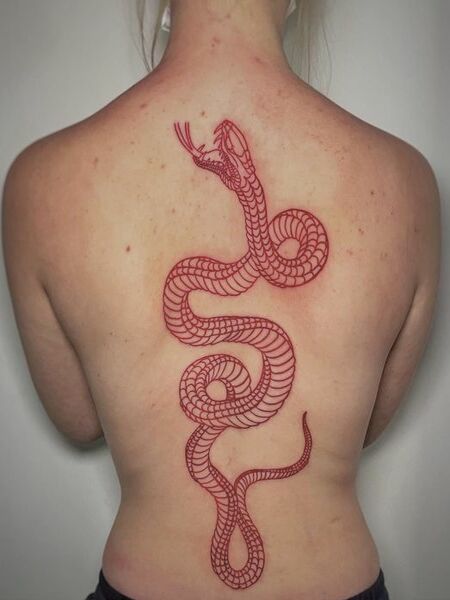 Red Snake Tattoo