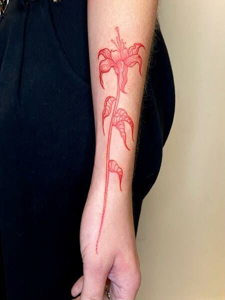 Red Wrist Tattoo