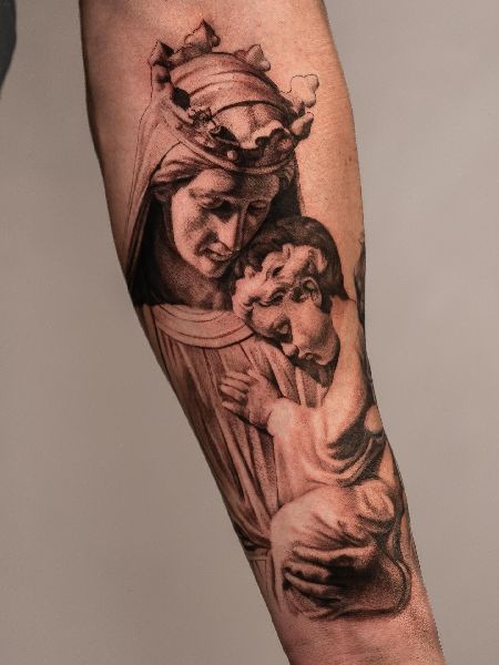 Religious Forearm Tattoo