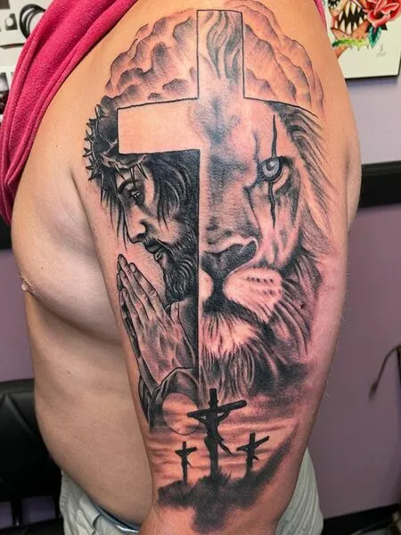Religious Sleeve Tattoo