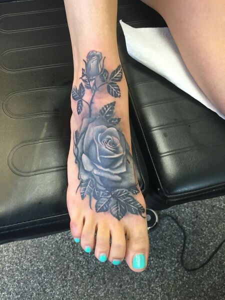 Rose Foot Tattoo