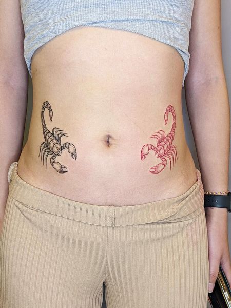 Scorpion Belly Tattoo