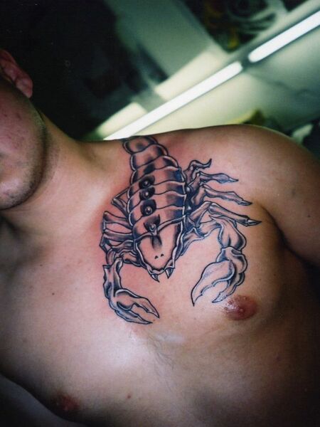 Scorpion Chest Tattoos