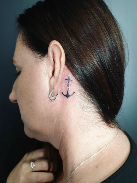 Semicolon Anchor Tattoo