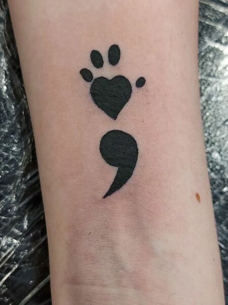 Semicolon Pet Tattoo