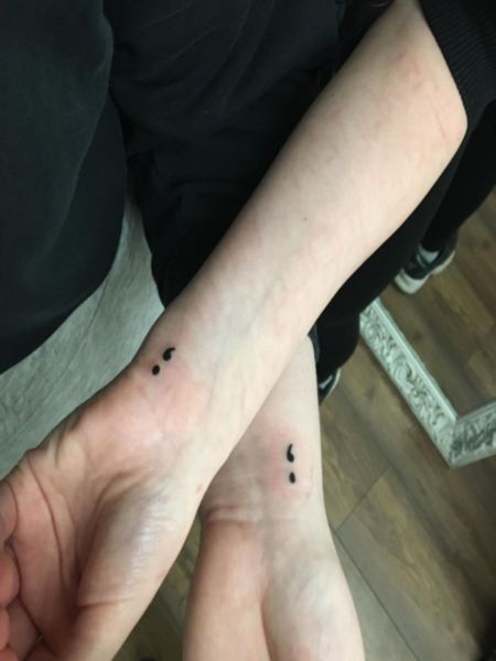 Semicolon Wrist Tattoo