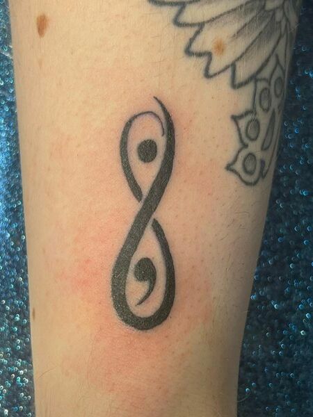 Semicolon infinity Tattoo