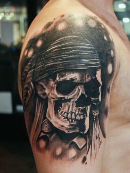 Shoulder Skull Tattoo