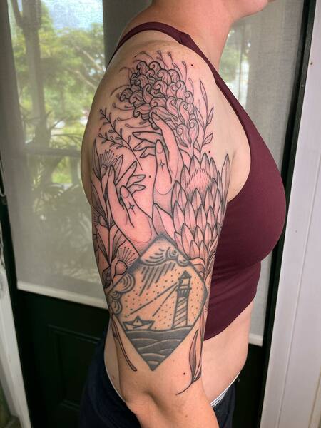 Shoulder and Arm Tattoo