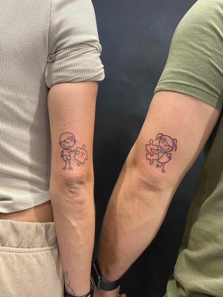Sibling Puzzle Tattoos