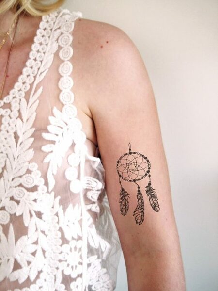 Simple Dream Catcher Tattoo