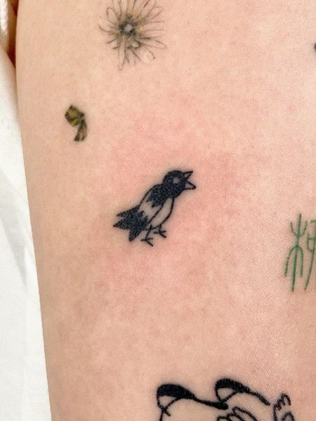 Simple Magpie Tattoo