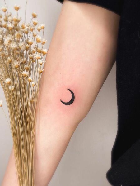 Simple Moon Tattoo