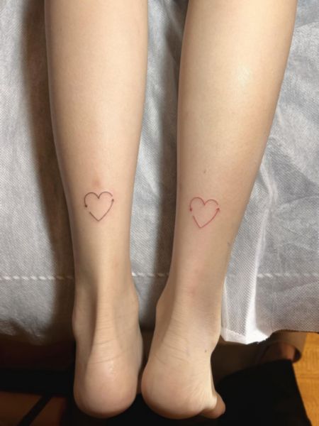 Simple Outline Heart Tattoo