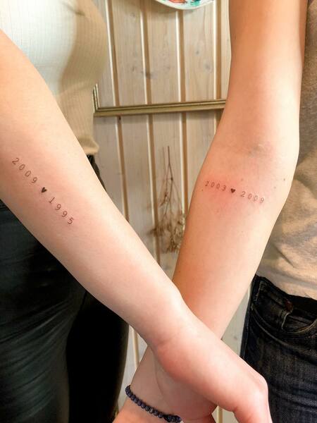 Simple Sibling Tattoos