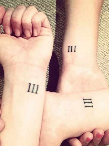 Sister Roman Numerals Tattoo