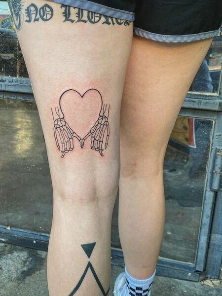 Skeleton Hand Tattoo For Girls